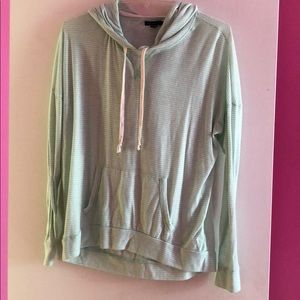 Green striped sweater